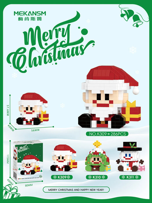 Santa micro block figure, 286 pieces, with box