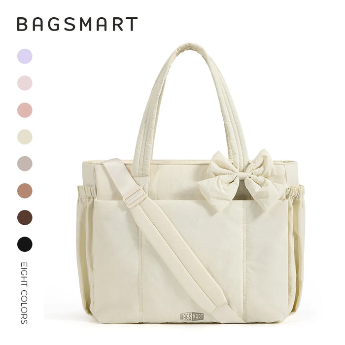 BAGSMART Large Capacity Tote Bag for Women Versatile Commuting Handbag Messenger Multiple Pockets Shoulder Sport Bag