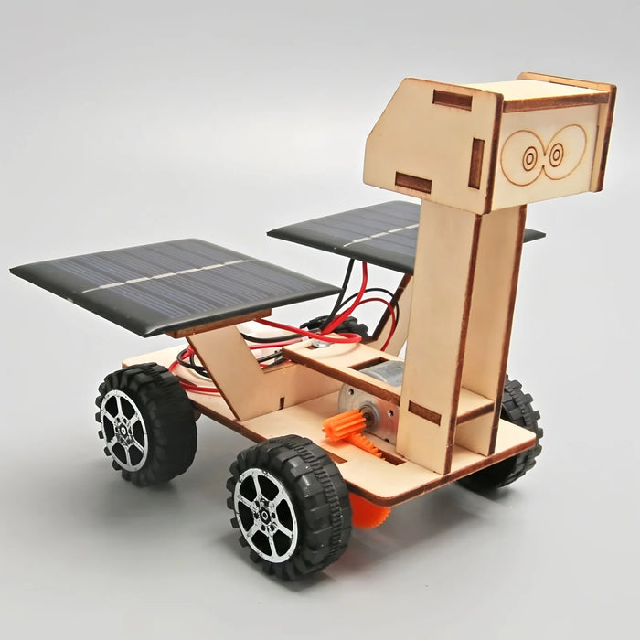 Solar lunar rover wooden model from the back