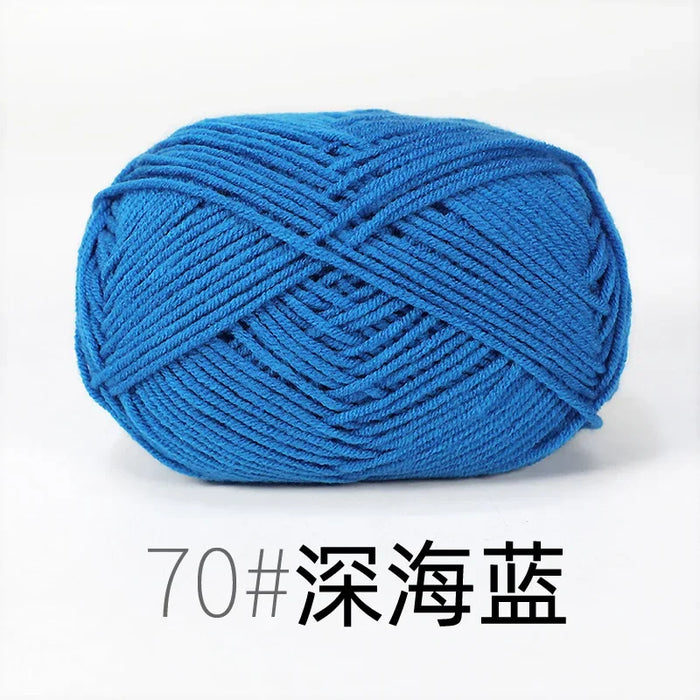 Organic Cotton Yarn 4ply Baby Milk Knitted Yarn For Craft Sweater Hat Dolls Scarves 1 Ball 50g Soft Wool Crochet Yarn Wholesale