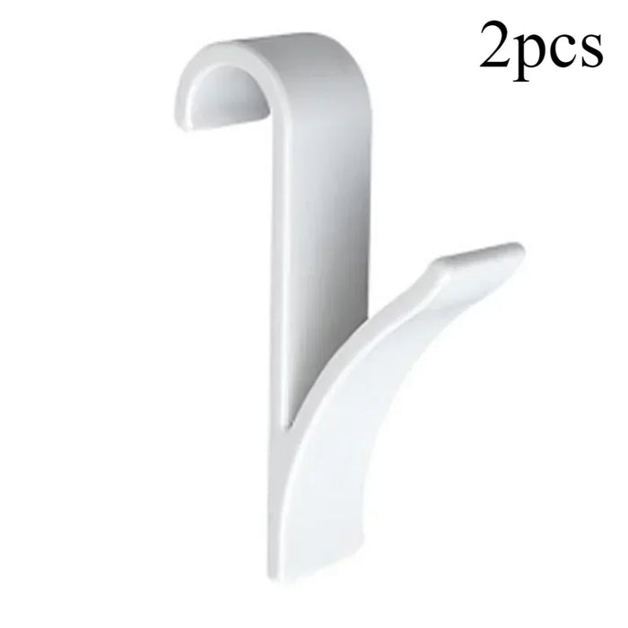 Kitchen Bathroom Hanger Clips Storage Racks White Clear Hanger Heated Towel Radiator Rail Clothes Scarf Hanger Hooks Holder