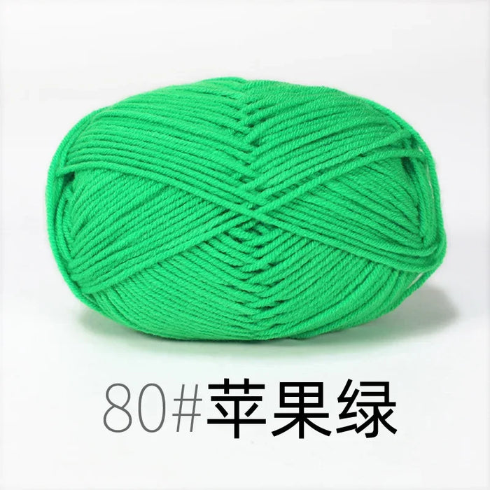 Organic Cotton Yarn 4ply Baby Milk Knitted Yarn For Craft Sweater Hat Dolls Scarves 1 Ball 50g Soft Wool Crochet Yarn Wholesale