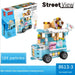 Ice cream truck building block model, 184 pieces