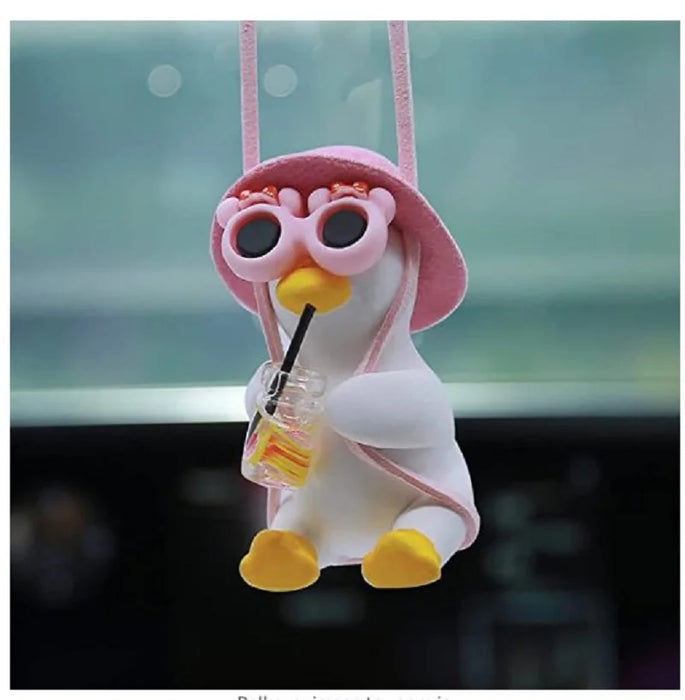 Pink Swing Duck Car Interior Decoration Accessories