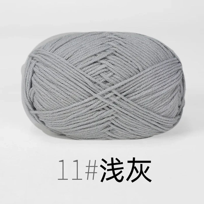 Organic Cotton Yarn 4ply Baby Milk Knitted Yarn For Craft Sweater Hat Dolls Scarves 1 Ball 50g Soft Wool Crochet Yarn Wholesale