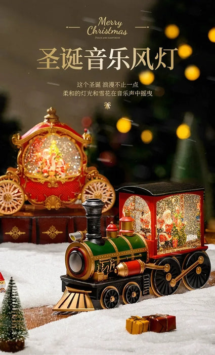 Christmas Gift Santa Tree Small Night Lamp Storm Lantern Decoration