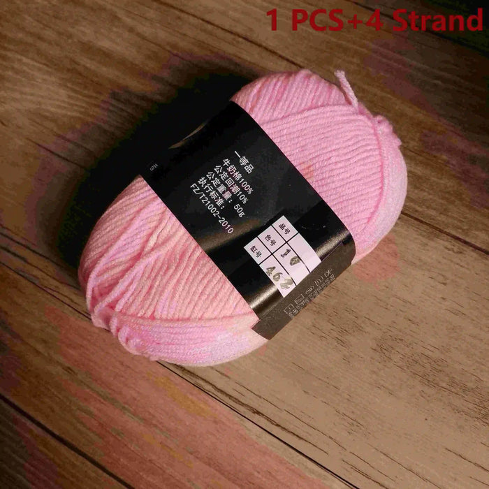 Organic Cotton Yarn 4ply Baby Milk Knitted Yarn For Craft Sweater Hat Dolls Scarves 1 Ball 50g Soft Wool Crochet Yarn Wholesale