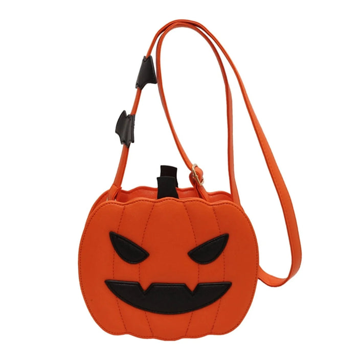Pumpkin Crossbody Bag For Women Pumpkin Shoulder Bag Female Halloween Bag Pu Leather Demon Messenger Bag Halloween Shopper Bag