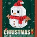 Snowman with red scarf micro block figure