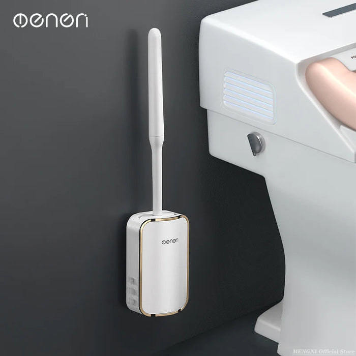 MENGNI-Luxury Toilet Brush Bathroom Wall-mount Quick Draining Clean Tool Cleaning Brush Bathroom Accessories Sets