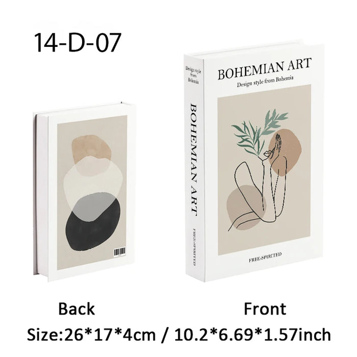 Luxury Fake Book Storage Box Abstract Decorative Books Open Paris Home Decor Coffee Table Bedroom Ornaments Interior Decoration