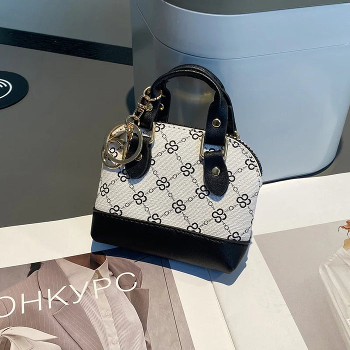 Mini Chain Printed Handheld Diagonal Bag for AirPods pro 4/3/2 Small Headphone Coin Purse Holder with Strap