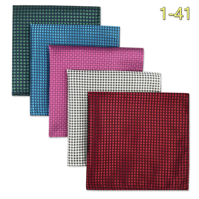 5 Pieces Mens Pocket Squares Wedding Handkerchiefs Set Fashion Formal Bundle Luxury Unique