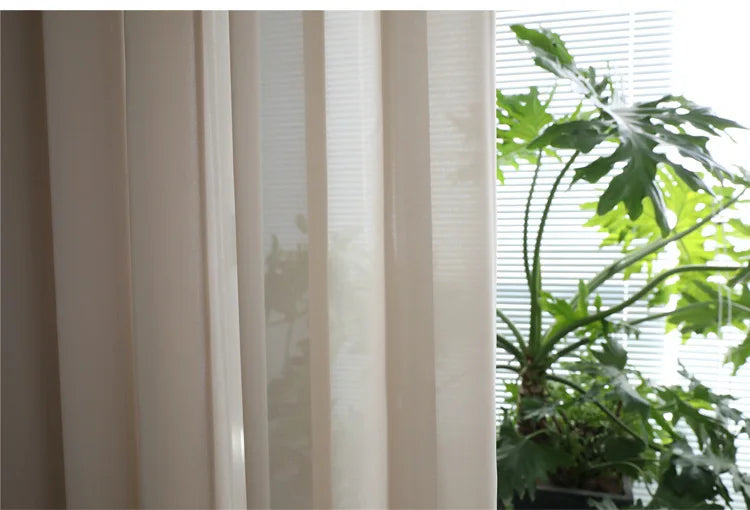 1Pc  Super Soft Chiffon White Tulle Sheer Curtains for Living Room Lining Bedroom Window Decor