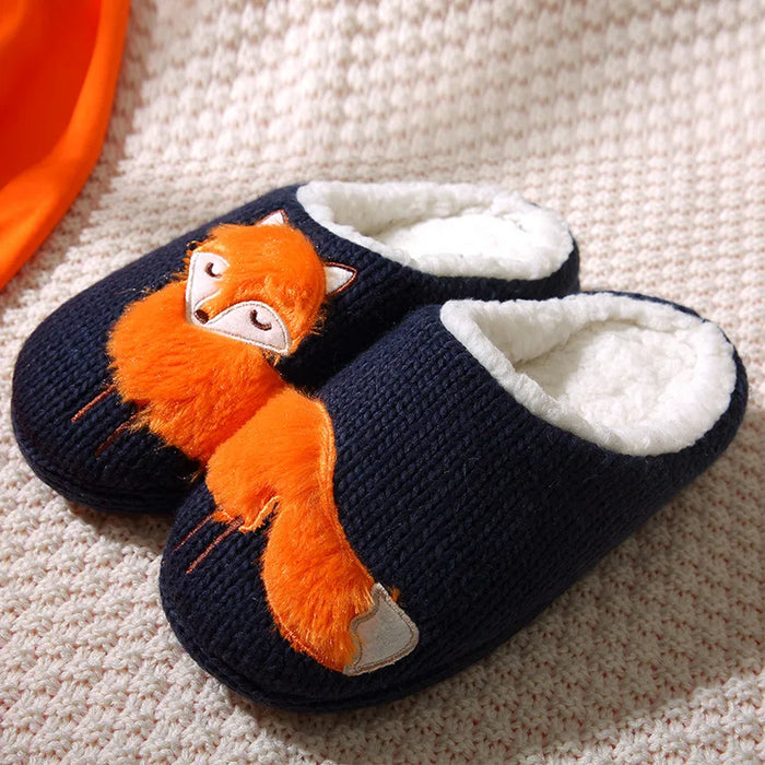 Winter Women's Slippers Cartoon Cute Dog Indoor Warm Non-slip Soft Sole Good Breathable Homeshoes Fashion Causal Cotton Shoes