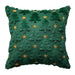 Green Christmas tree cushion cover with gold stars