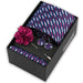 Men's tie gift set, style BBJ-37: tie, pocket square, cufflinks and pins in a gift box