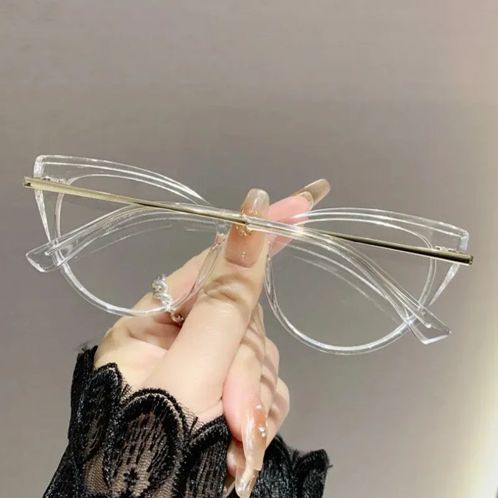 Cat Photosensitive Myopia Glasses 0 -0.5 -0.75…Eye Anti Blue Light/myopia Glasses Flat Metal Eyeglass Frame for Myopia Glasses