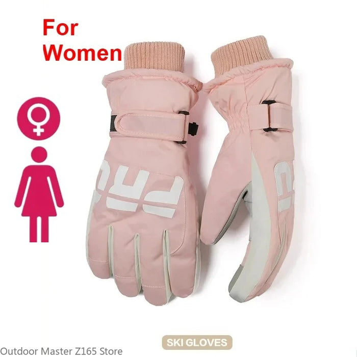 Winter Cycling Gloves Non Slip Touch Ski Gloves Snowboard Accessories Waterproof Pocket Warm Men's and Women's Thermal Gloves