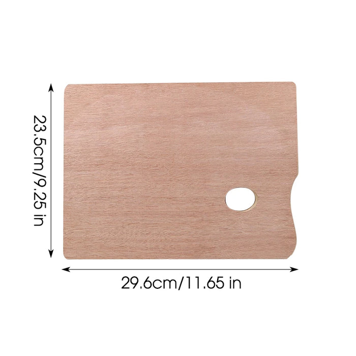 1 Pcs Wooden Oval Palette,Acrylic Palette,Fine Arts Oil Painting Palette,Gouache Acrylic Painting Palette HH-03
