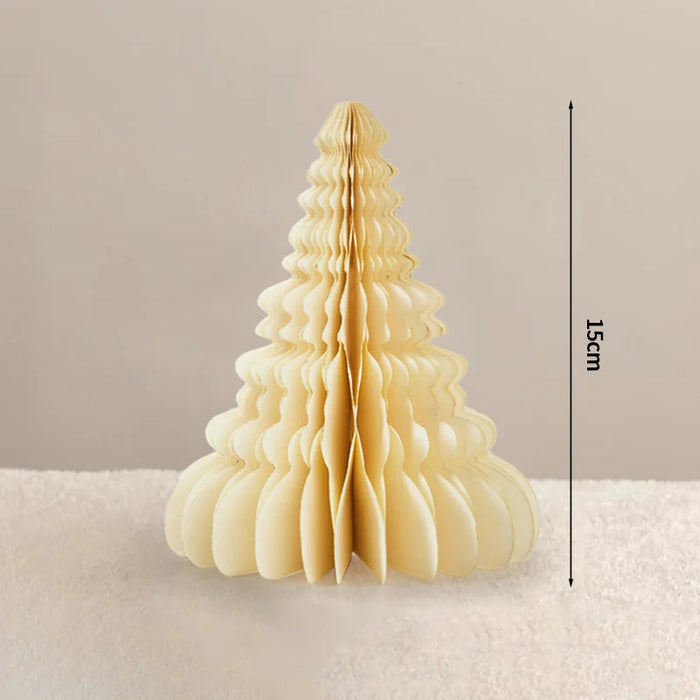 Chinese New Year Decorations Paper Honeycomb Ball Folding Christmas Tree 3D Ornament Home Wedding Decoration Desktop Ornament