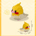 Pale yellow cockatiel micro block figure