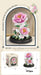 Pink peony bouquet with dome and colour box, 157 pieces
