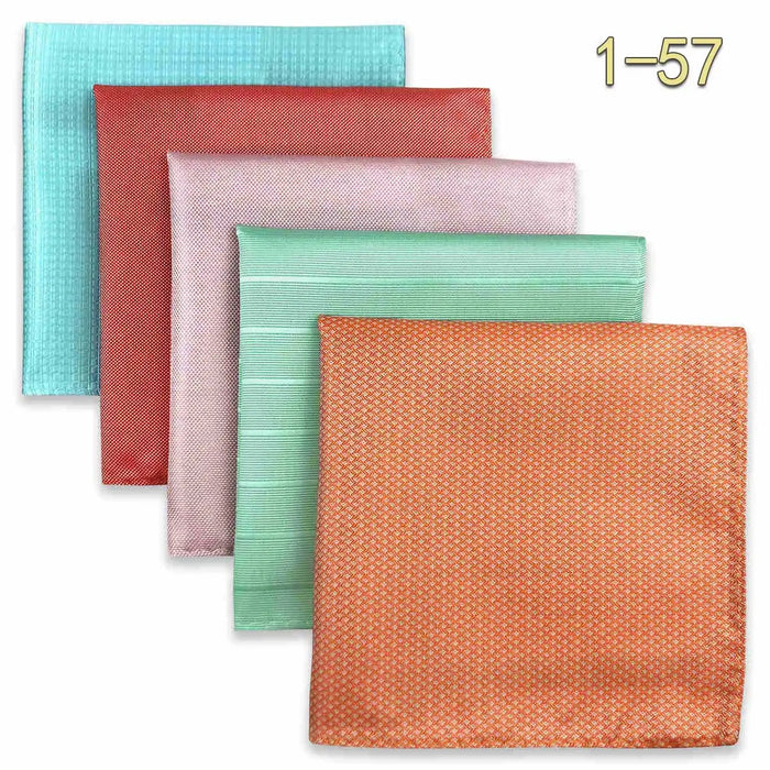 5 Pieces Mens Pocket Squares Wedding Handkerchiefs Set Fashion Formal Bundle Luxury Unique