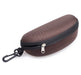 Hard shell sunglasses case with clip, Coffee
