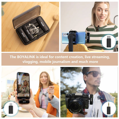 BOYA BOYALINK Wireless Lavalier Microphone for Mobile DSLRs Cameras