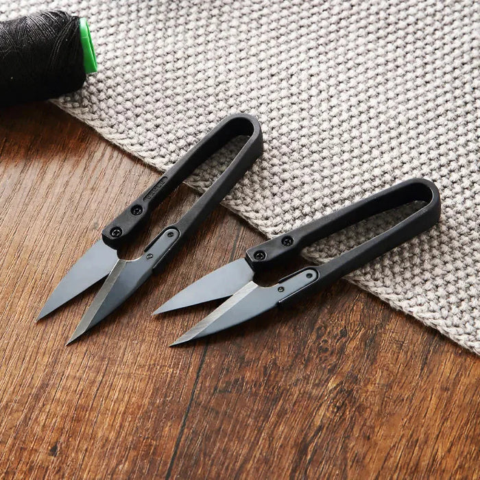 Carbon Steel Thread Snips U Shape Spring Sewing Scissors Tailoring Craft DIY Garment Manganese Steel Small Embroidery Cutter