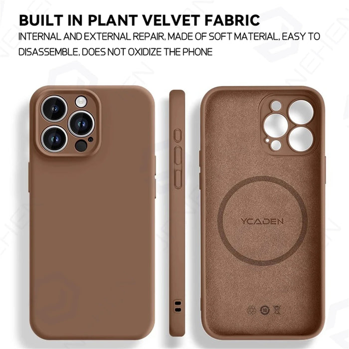 For Magsafe Liquid Silicone Original Case For iPhone 16 15 14 Plus 13 12 17 18 Pro Max Magnetic Wireless Charge Shockproof Cover