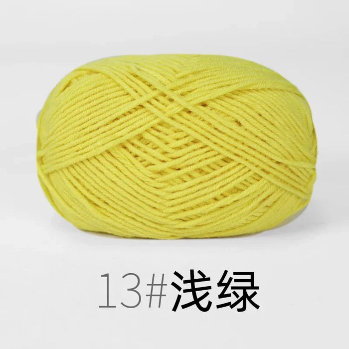 Organic Cotton Yarn 4ply Baby Milk Knitted Yarn For Craft Sweater Hat Dolls Scarves 1 Ball 50g Soft Wool Crochet Yarn Wholesale
