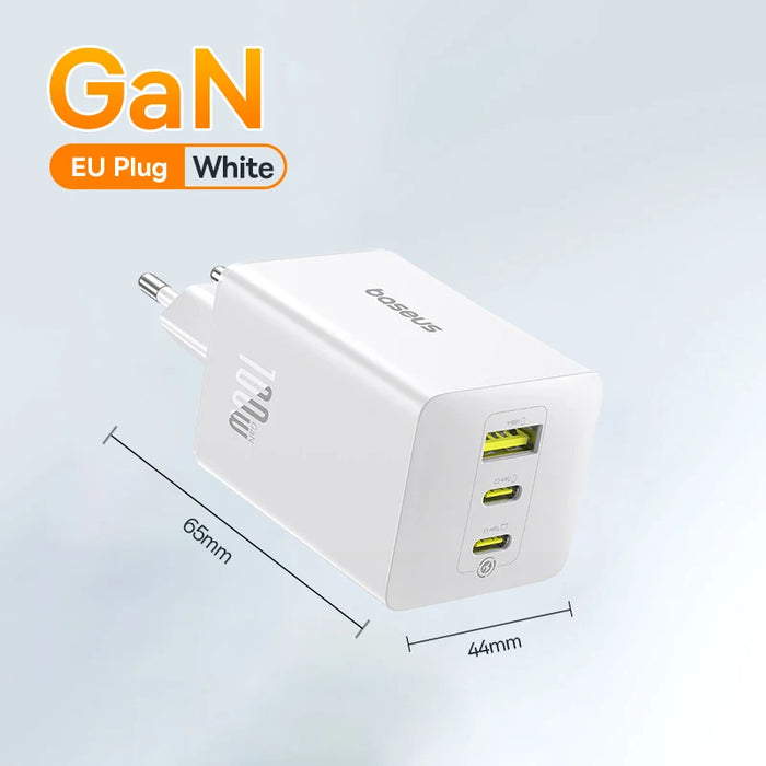 Baseus 100W GaN Charger Fast Charger For Xiaomi Samsung iPhone 17 16 15 Laptop Tablet Charger PD Charger With USB Phone Charger