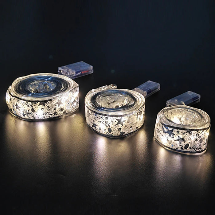 1/3/5/10M LED Christmas Tree Fairy Ribbon Lights String Navidad Christmas