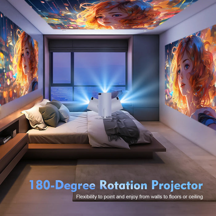 Magcubic Projector Android 11 4K 1280*720P HY300 Pro + Dual Wifi 290ANSI 180°flexible BT5.0 Cinema Outdoor Portable Projector