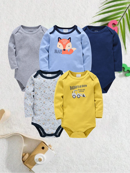 3/6 Pcs/Lot Newborn Baby Clothes Boys Cute Romper 100% Cotton Long Sleeve Bodysuit Baby Clothing Set Gift Infant Jumpsuit 0-24M