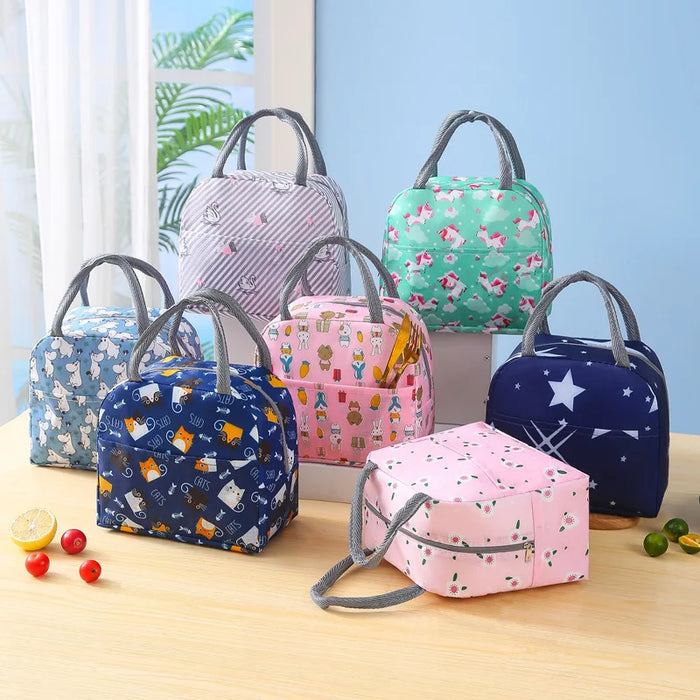 Portable Thermal Food Lunch Bag for Women and kid