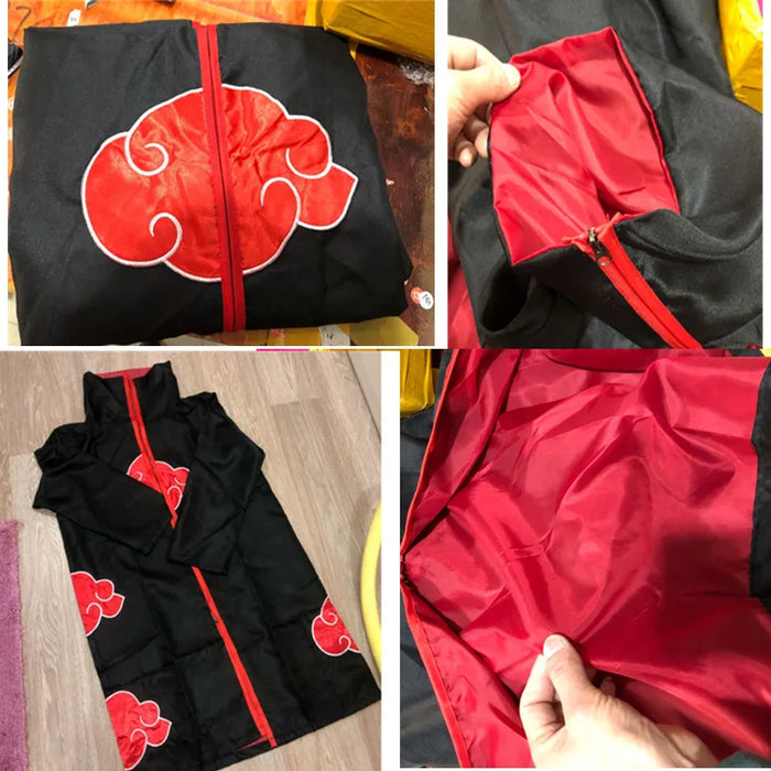 Adult Cloak Kids Robe, Unisex Men Cape Anime Cosplay Halloween Costume Jacket with Headband Ring for Women