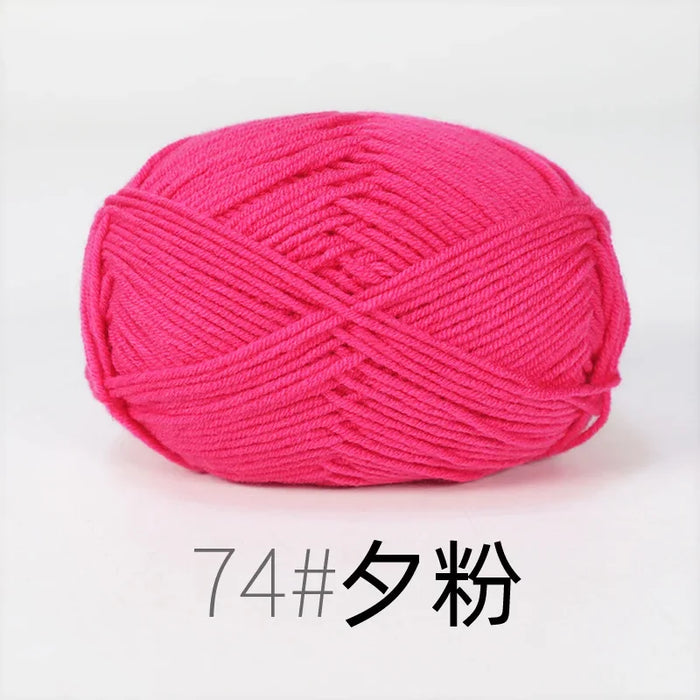 Organic Cotton Yarn 4ply Baby Milk Knitted Yarn For Craft Sweater Hat Dolls Scarves 1 Ball 50g Soft Wool Crochet Yarn Wholesale