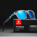 KDEAM polarized square sunglasses, mirror ice blue lenses (C12)