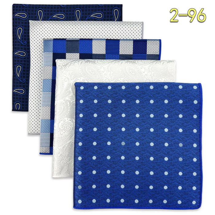 5 Pieces Mens Pocket Squares Wedding Handkerchiefs Set Fashion Formal Bundle Luxury Unique
