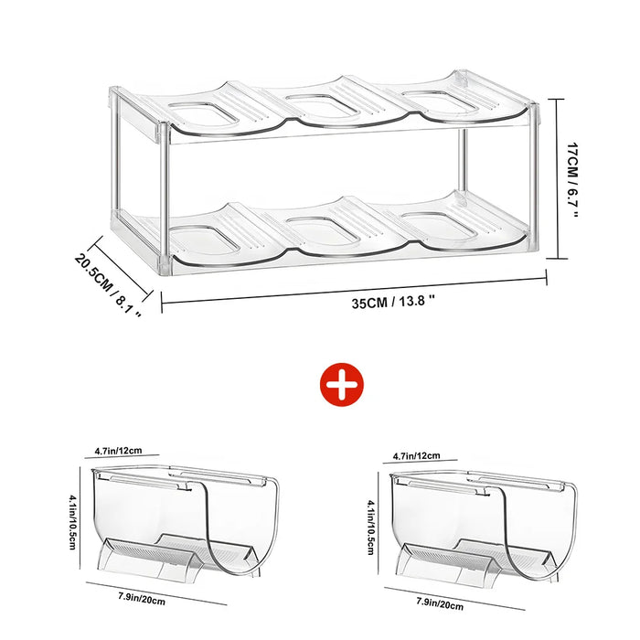 Multilayer Water Bottle Organizer For Stanley Tumbler Organizer Cabinet Stackable Wine Rack Beverage Thermos Storage shelf