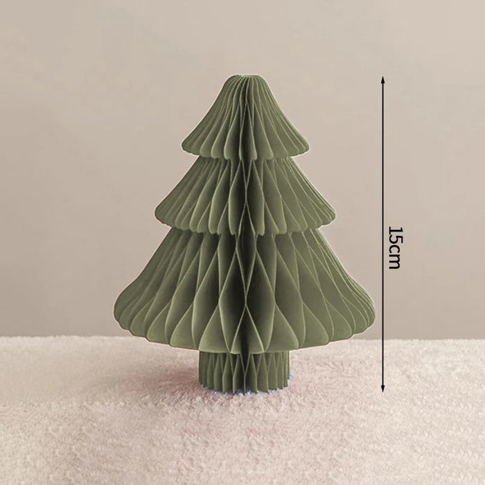 Chinese New Year Decorations Paper Honeycomb Ball Folding Christmas Tree 3D Ornament Home Wedding Decoration Desktop Ornament