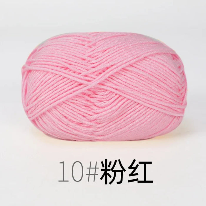 Organic Cotton Yarn 4ply Baby Milk Knitted Yarn For Craft Sweater Hat Dolls Scarves 1 Ball 50g Soft Wool Crochet Yarn Wholesale