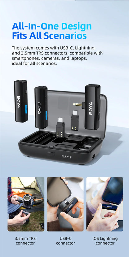 BOYA BOYALINK Wireless Lavalier Microphone for Mobile DSLRs Cameras