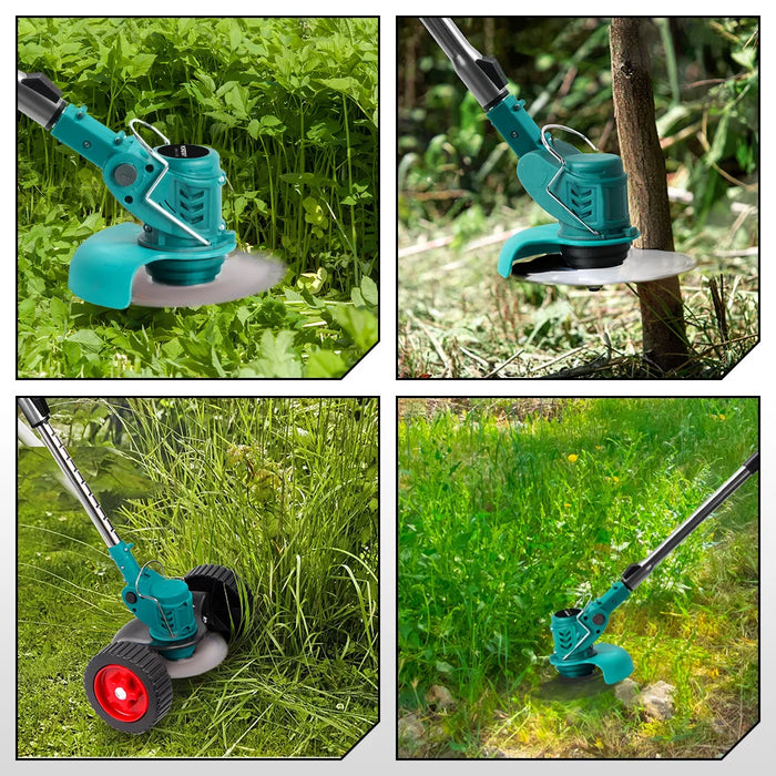 YOFIDRA Electric Lawn Mower Cordless Garden Grass Cutting Trimmer 100-135cm Length Cutter Power Tool For Makita 18V Battery Pin