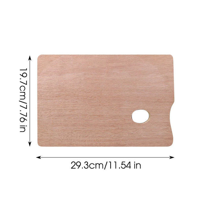 1 Pcs Wooden Oval Palette,Acrylic Palette,Fine Arts Oil Painting Palette,Gouache Acrylic Painting Palette HH-03