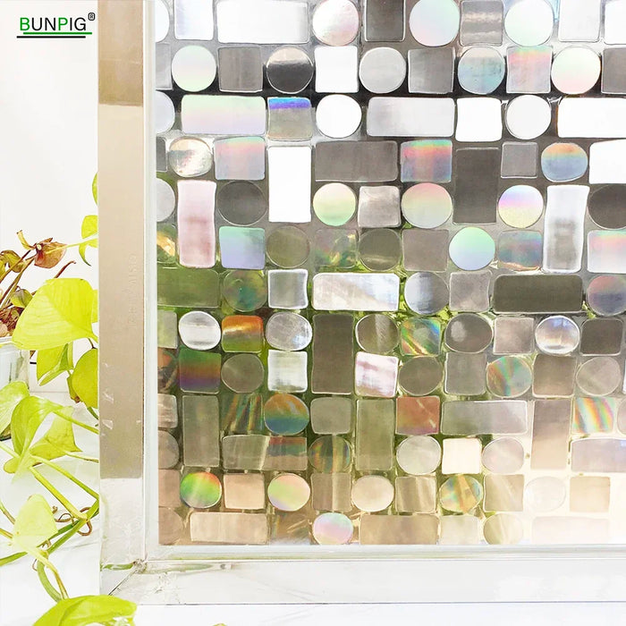 Stained Decorative Window Film Static Self Adhesive Glass Sticker Heat Control Vinyl Window Cling For Home Door Glass Decals