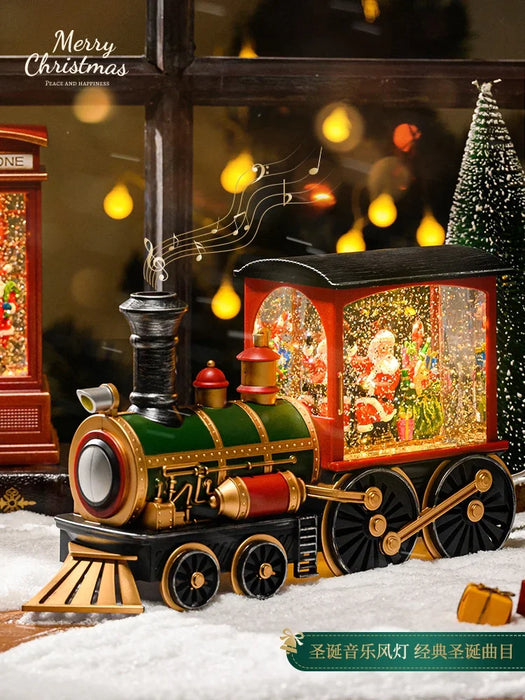 Christmas Gift Santa Tree Small Night Lamp Storm Lantern Decoration